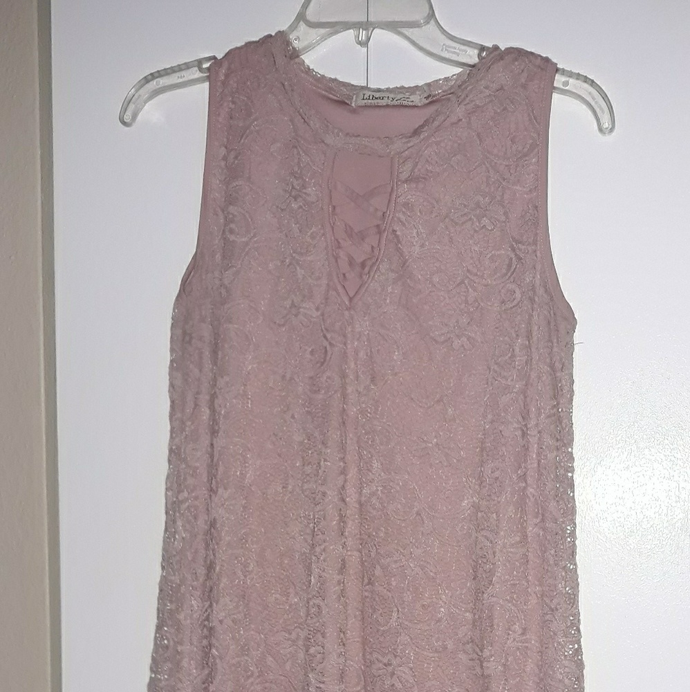 Pink sleeveless cocktail dress